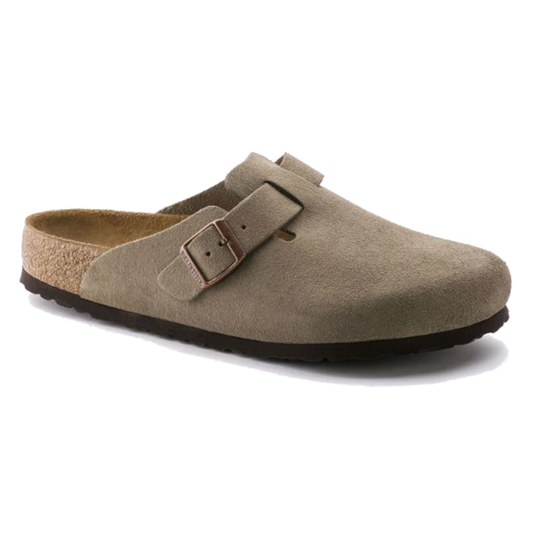 Birkenstock Boston SFB Suede Leather Clog | Taupe | Narrow - Women's (0560773) - Image 6